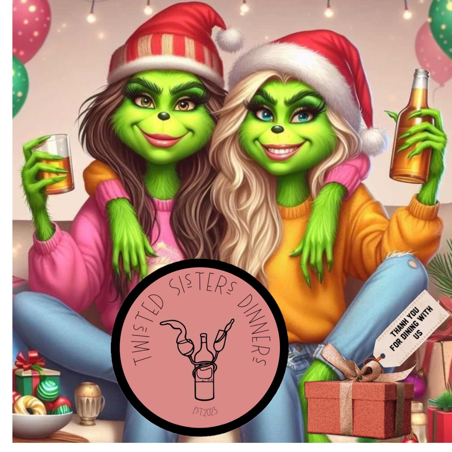 Christmas with a Twisted Sisters twist.