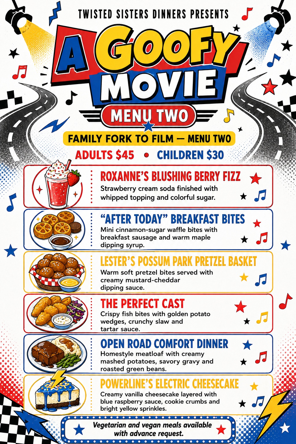 A Goofy Movie Fork to Film menu