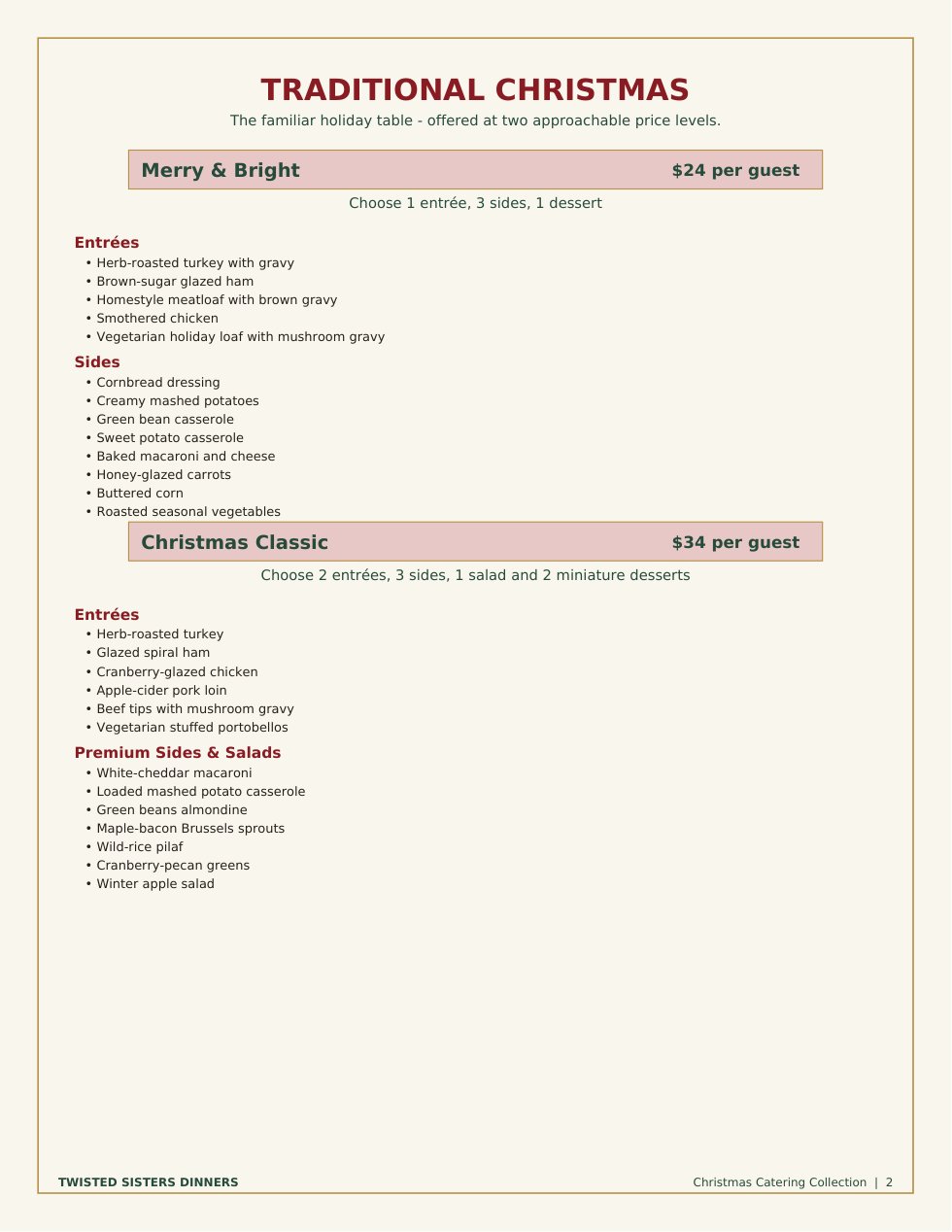 twisted sisters christmas catering collection — page 2