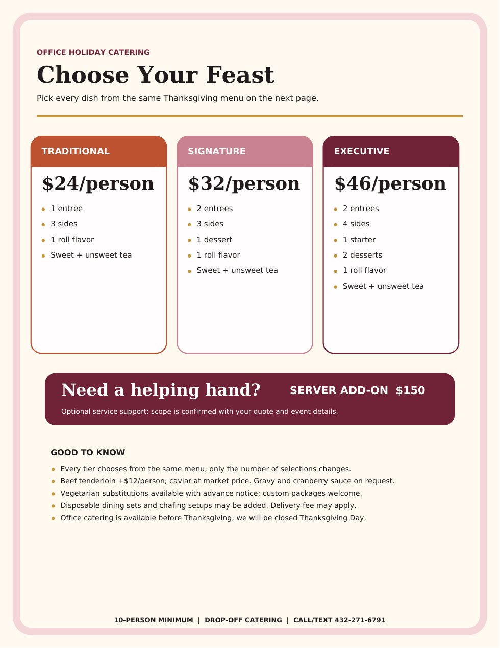 twisted sisters thanksgiving office catering 2026 — page 2