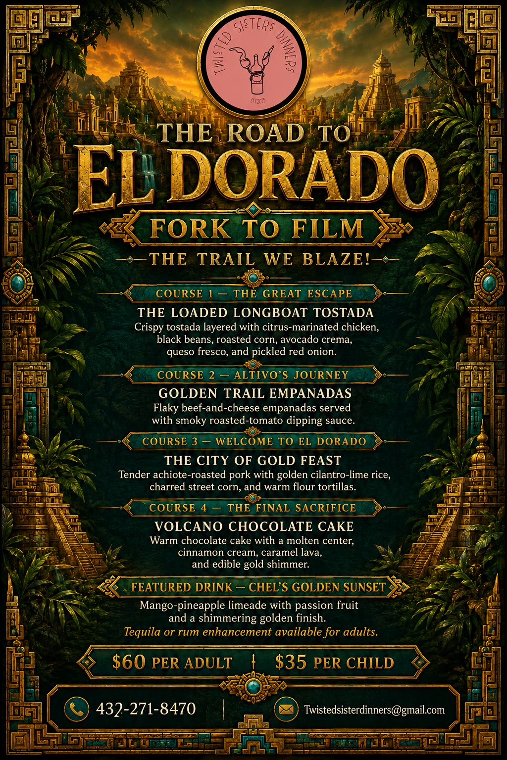 The Road to El Dorado Fork to Film menu
